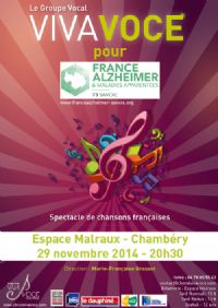 Viva Voce pour France Alzheimer. Le samedi 29 novembre 2014 à Chambéry. Savoie.  20H30